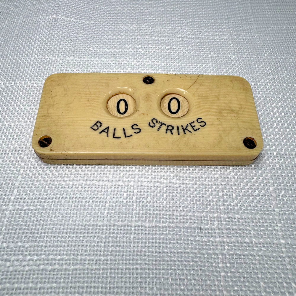 RARE Early 1900's Draper Maynard Celluloid Baseball Umpire Scorer Vtg Sport Art